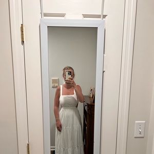 White cotton cut out dress